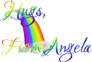 Rainbow hugs, Angela