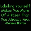Labeling yourself
