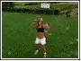 gets hit by football