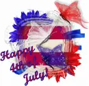 happy 4th sparkle butterfly