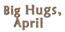 APRIL big hugs swinging