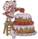 big strawberry cake
