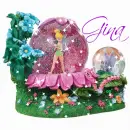 Tinkerbell with Flowers Snowglobe (with sparkles)- Gina