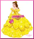 belle with flowers