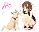 girl with a dog 