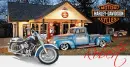 Harley Davidson Motorcycle & Pickup Truck (with lightning effects)- Robert