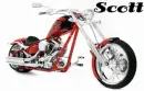 Harley Davidson Motorcycle (red with lightning effects)- Scott