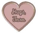 TARA-pink and brown glitter heart