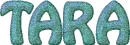 TARA-teal glitter