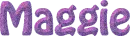 MAGGIE purple glitter