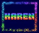 KAREN rainbow bling frame
