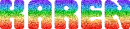 KAREN rainbow glitter