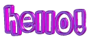 HELLO pink and purple pulse