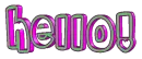 HELLO pink and purple pulse