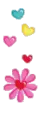 cute heart and flower