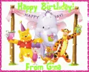 Pooh & Friends Birthday Day Party (with sparkles)- Happy Birthday From Gina