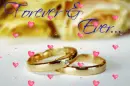 Wedding Rings (with floating hearts)- Forever & Ever...