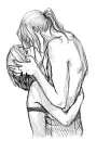 boy & girl kissing