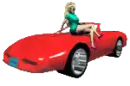girl on a car