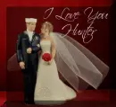 Wedding Bride & Naval Groom- I Love You Hunter