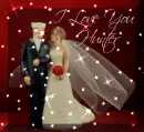 Wedding Bride & Naval Groom (with sparkles)- I Love You Hunter