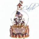 Snowglobe Mickey Mouse (with snowfall effect) July 4th 1776- Caleb