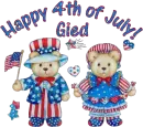 4th of july teddy, Gied