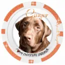 orange chocolate lab poker chip ginger