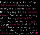 Be yourself!