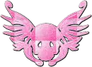 Pink Winged Skull
