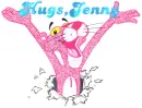 pink panther - hugs jenny