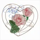 Heart with Pink Roses- Cheryl