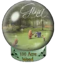 Classic Pooh 100 Acre Wood Snowglobe (with sparkles effect)- Gina