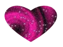 Pink heart with sparkles