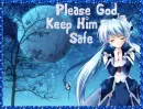 Anime Girl Praying (by the moon)- Please God, Keep Him Safe