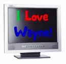 Computer Monitor- I Love Wayne!