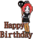 Emo Girl With Balloons