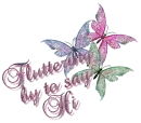 Sparkled Trio Butterflies - Fluttering by to say HI