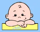 little boy blinking
