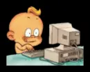 boy on the computer