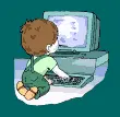 boy on the computer