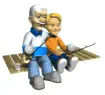 grandpa and grandson fishing