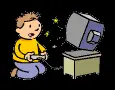 boy playing video games