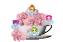 Rose Cup with Fairies