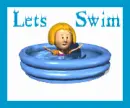 girl playing in the pool