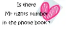 mr rights number
