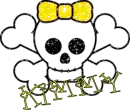 Kimmy-skull,yellow bow