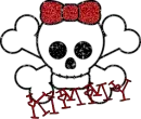 Kimmy-skull,red bow