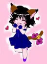 Mew Mew Luna chibi blushing