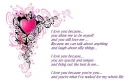 I love you